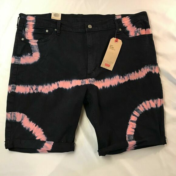 Levi's 365550339 Men's Size 30 Blue Pink Tie Dye 511 Slim Shorts $50 - Picture 3 of 4